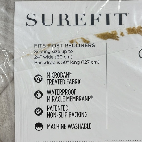 SUREFIT recliner cover. Color Sand. Limit 1 per bundle due to weight. - Picture 2 of 4